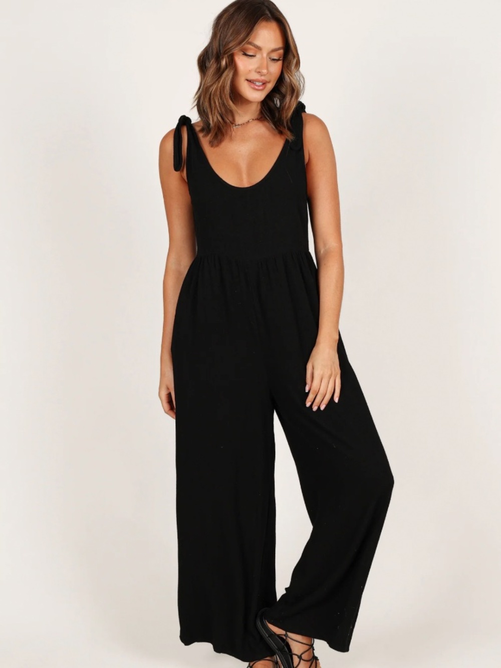 Ayla Linen Jumpsuit - Black - XL